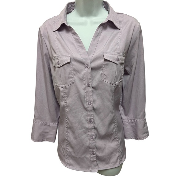 Tops - EST. 1946, Women's Lavendar Button Down Blouse, Size Large